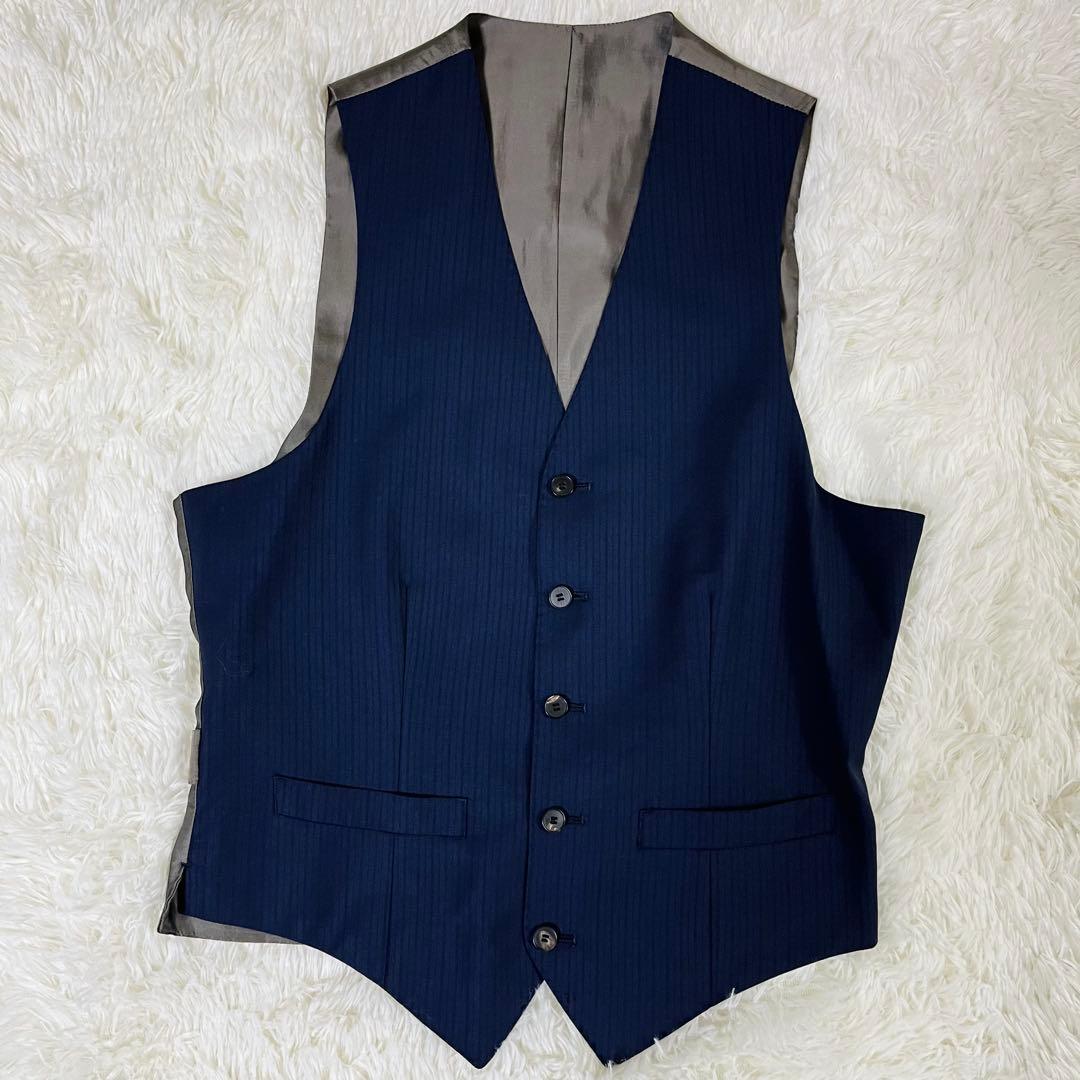 希少サイズ ユニバーサルランゲージ REDA スリーピース スーツ 紺 42