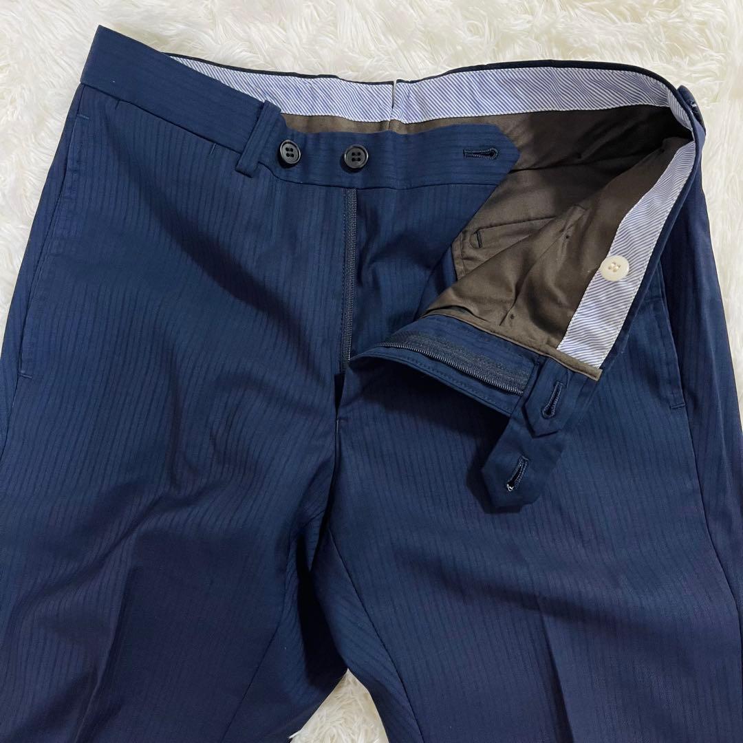 希少サイズ ユニバーサルランゲージ REDA スリーピース スーツ 紺 42