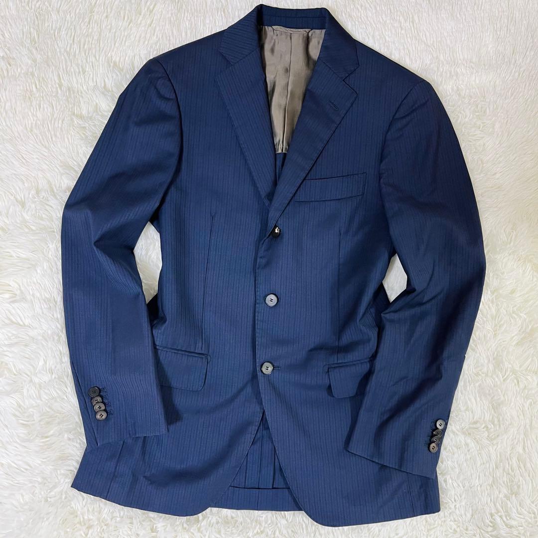 希少サイズ ユニバーサルランゲージ REDA スリーピース スーツ 紺 42