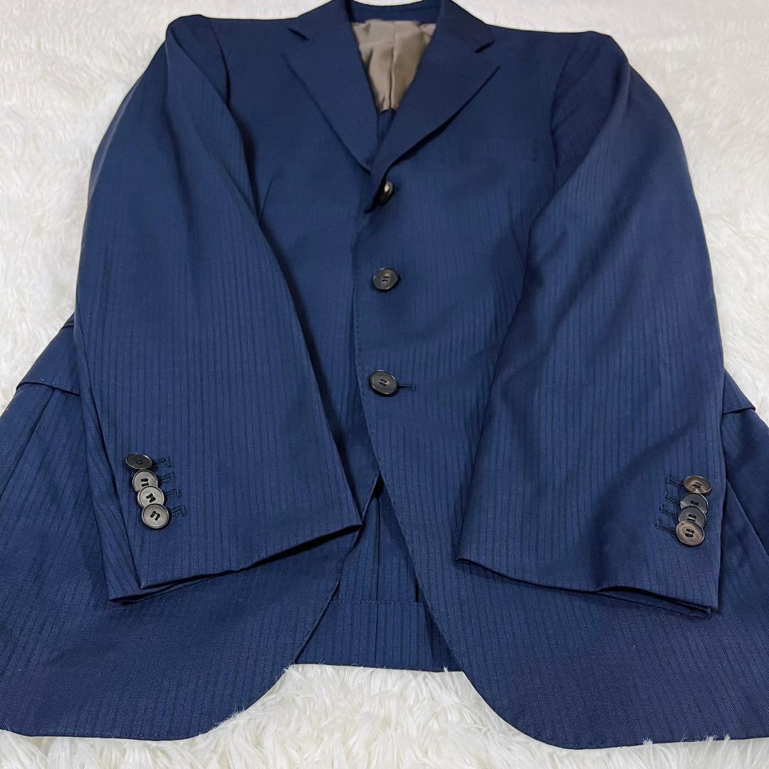 希少サイズ ユニバーサルランゲージ REDA スリーピース スーツ 紺 42