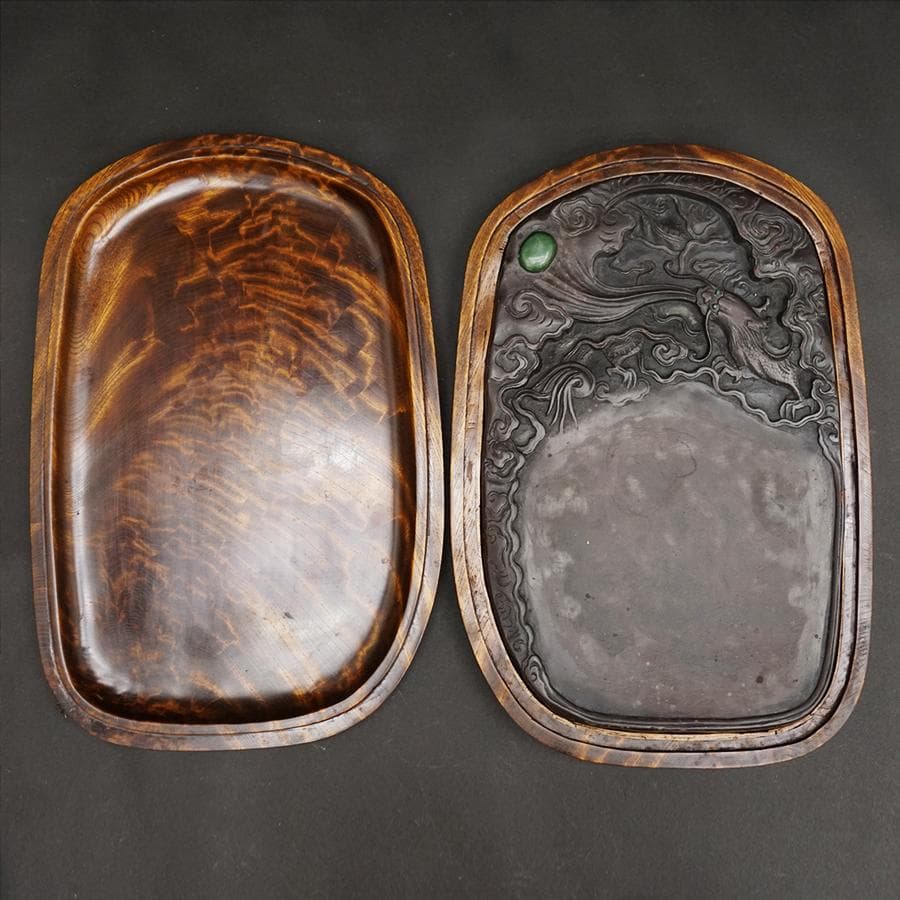 中国古玩 老杭 翡翠 端渓硯 唐物 骨董 書道具 未使用品 文房四寶 古美術品