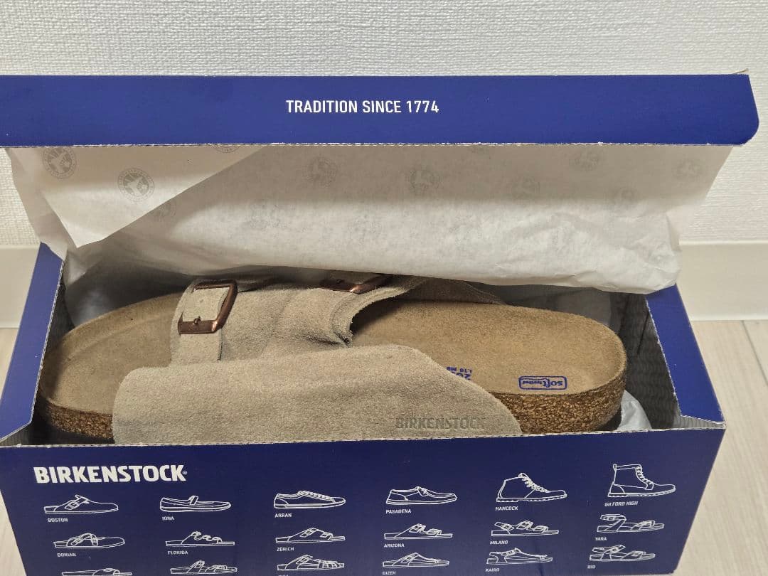 【新品/タグ/箱付き】ビルケンシュトック チューリッヒ サンダル41 26.5㎝