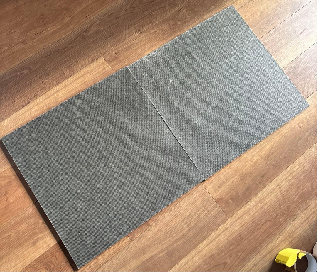 防音　防ダニ　防炎　洗えるカーペット　茶　静床ライト 品番N20 12枚セット