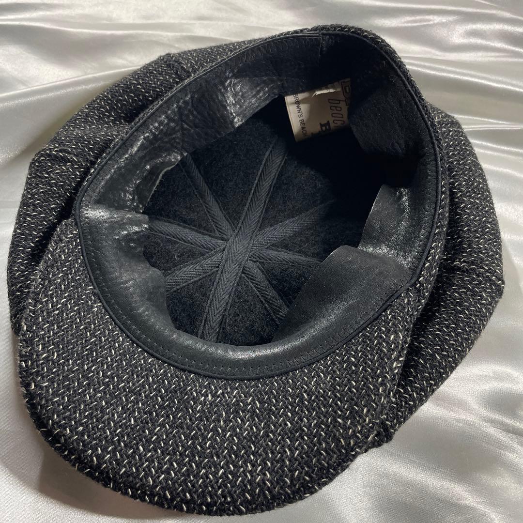 ブラウンズビーチ　ゴマシオ　ビーチクロス　キャスケット　レザー使用　内周約55