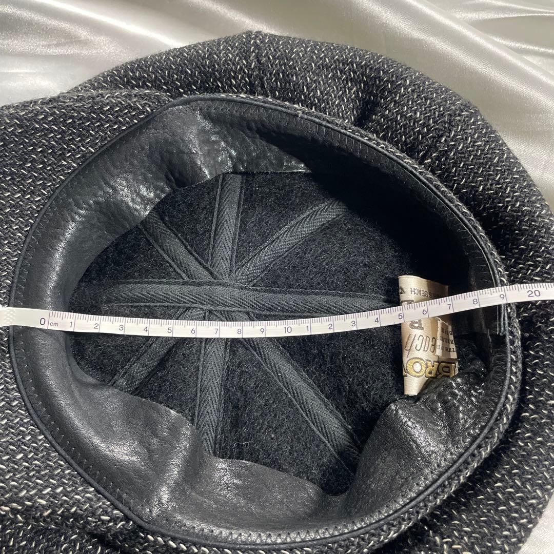 ブラウンズビーチ　ゴマシオ　ビーチクロス　キャスケット　レザー使用　内周約55