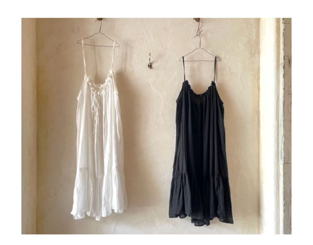 ネストローブ2024ssリネンガーゼ2wayキャミスカート　オフホワイト