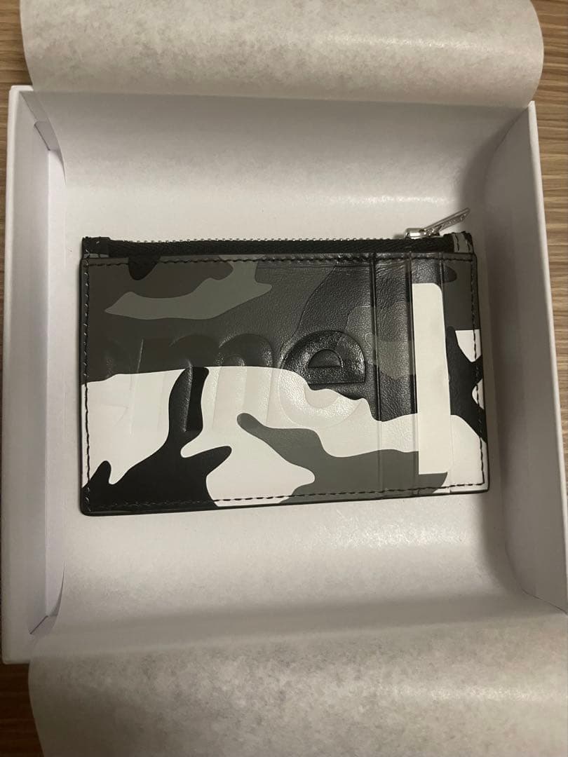 Supreme Leather Zip Card Holder CAMO カモ