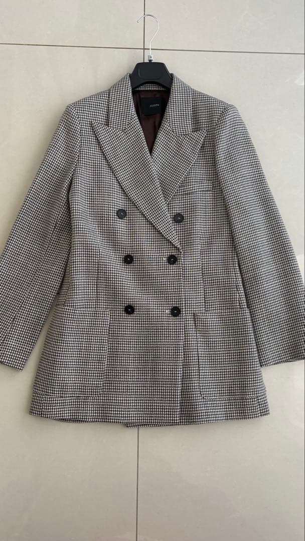 【タキマキ愛用】Joseph ジョセフ チェック テーラードジャケット 36