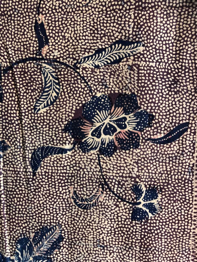 藍染めオールドバティック(8516)手描き&チャップ