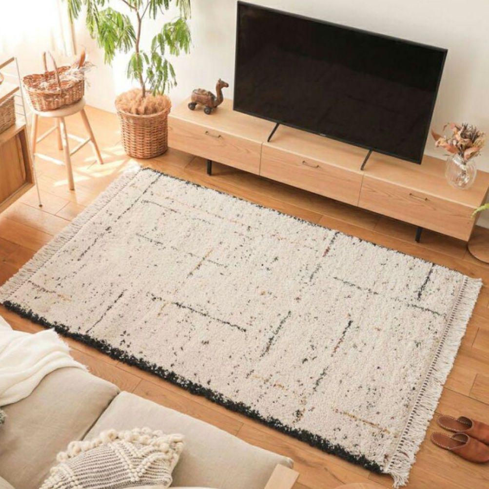 リセノ　BIANCA LINE DOT 135×190　ウィルトン織りラグ