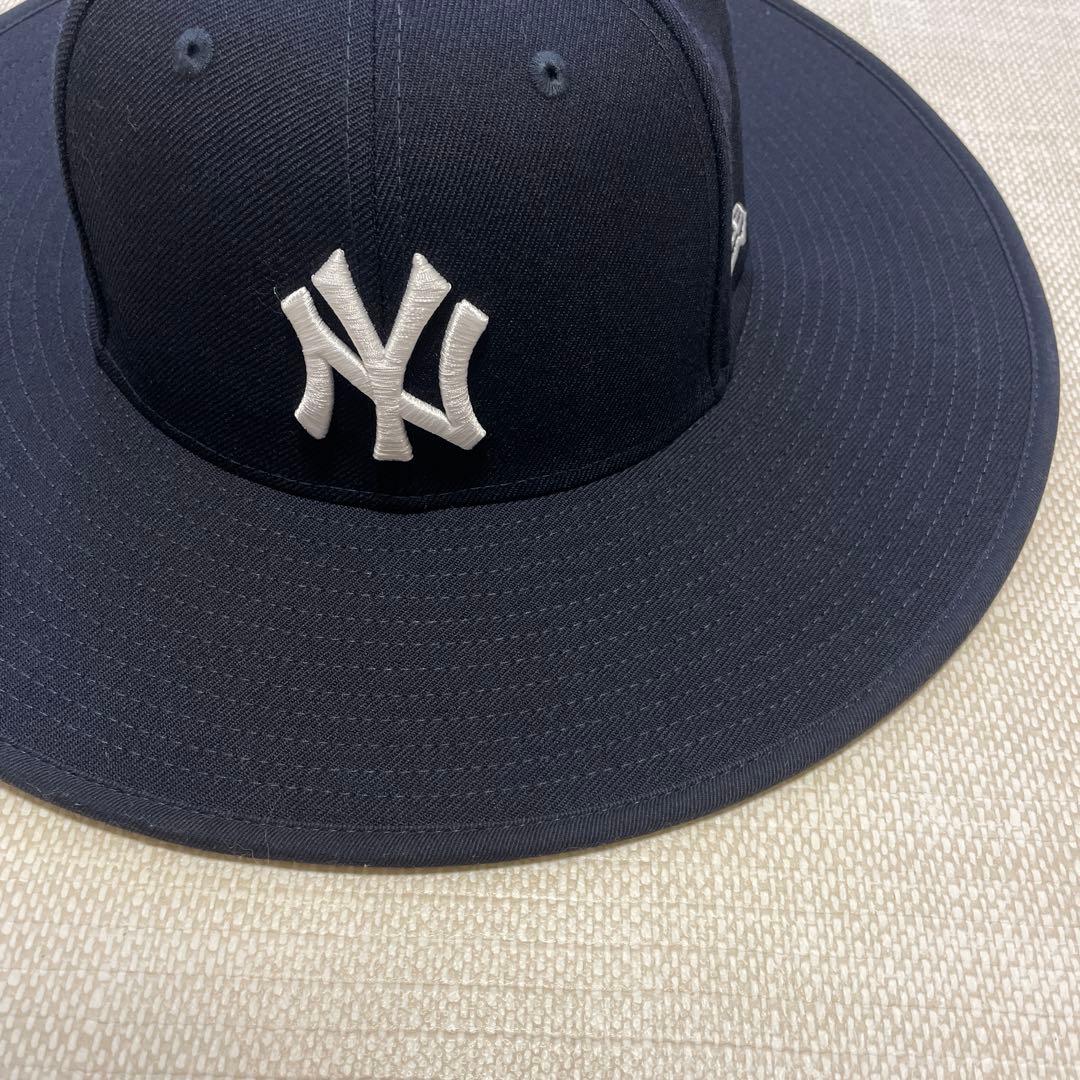 [美品] NEW ERA ニューエラ Fitted Long Brim Hat紺