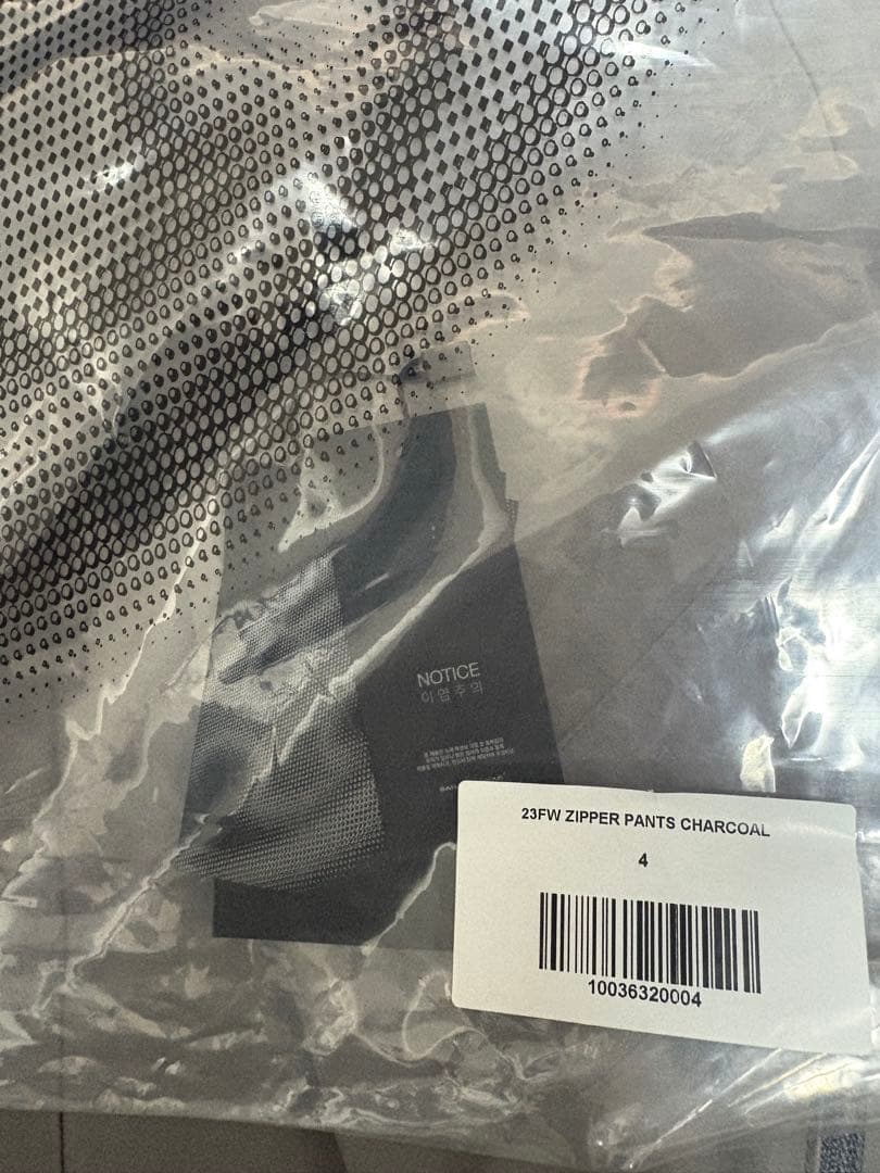 パンツ SANSANGEAR 23FW ZIPPER PANTS : charcoal