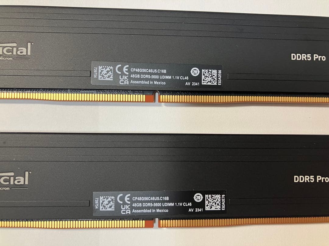 crucial DDR5 96GB 5600Mhz (2x48GB) メモリー