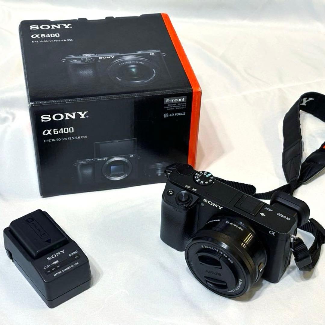SONY α6400 ミラーレス一眼 本体+純正予備バッテリー