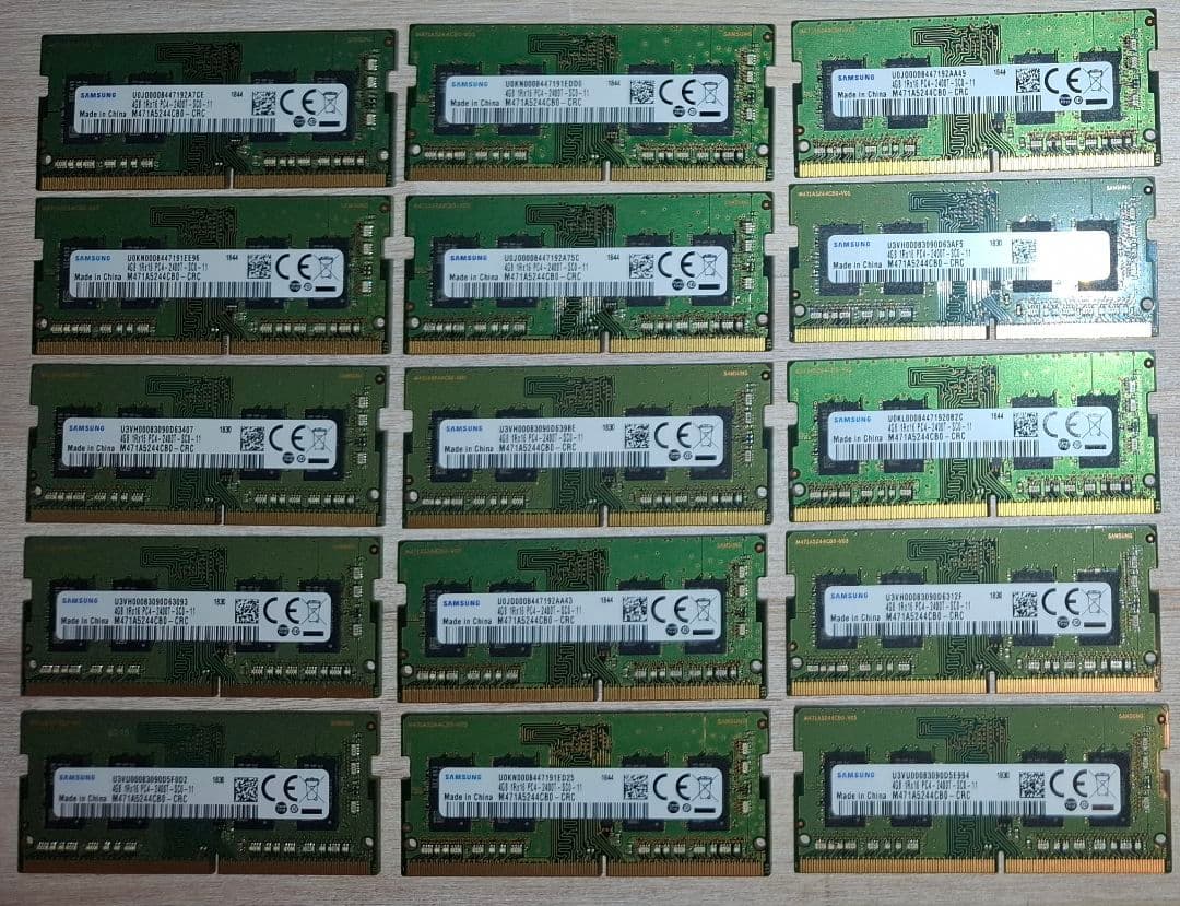 SAMSUNG 4GBメモリ ノートPC用(15枚)