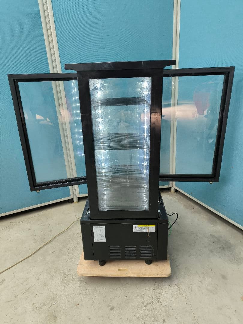 JCM 4面冷蔵ショーケース83L（両面扉）　RITS-83w