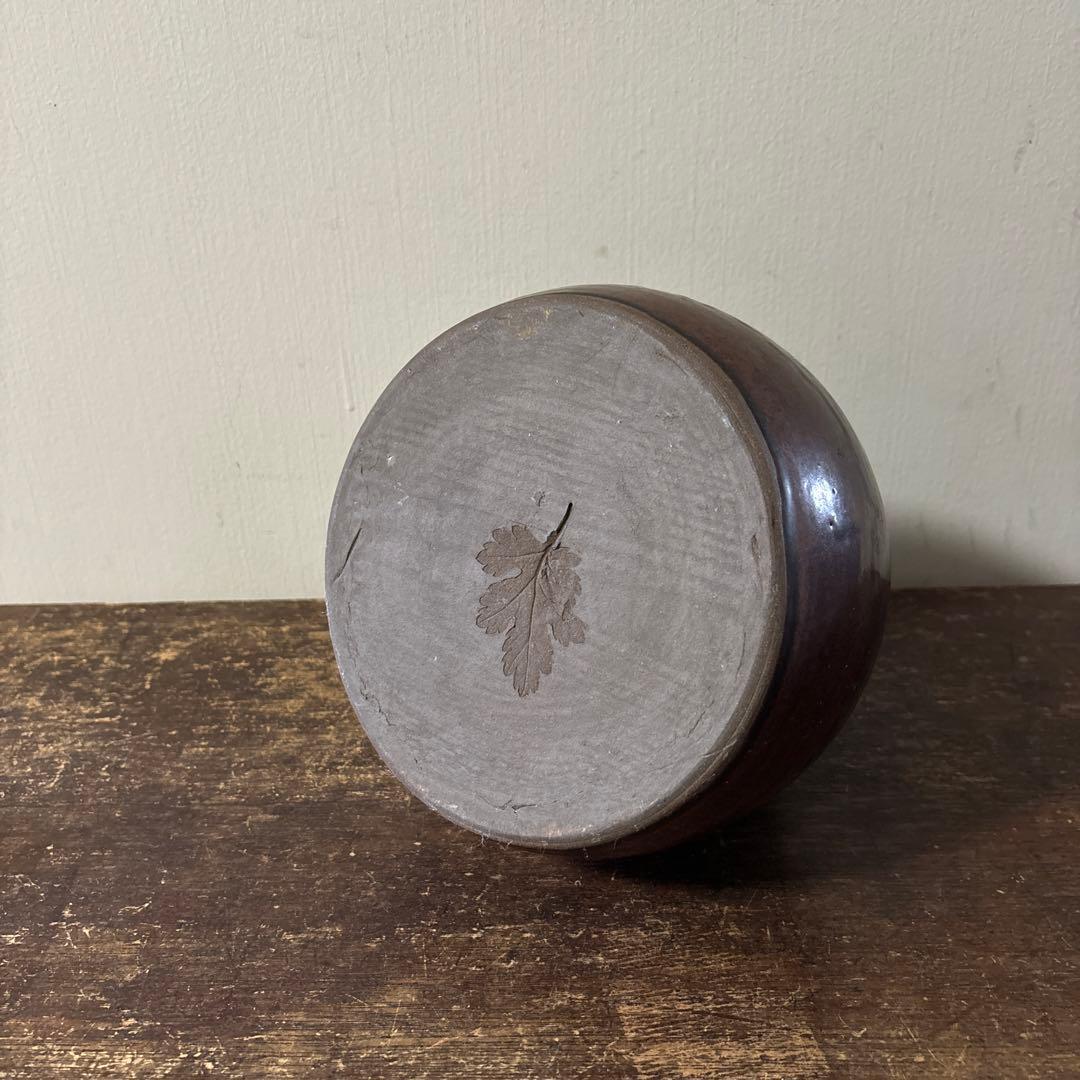 古丹波壺　花入　押し葉　骨董　古道具　アンティーク　花瓶