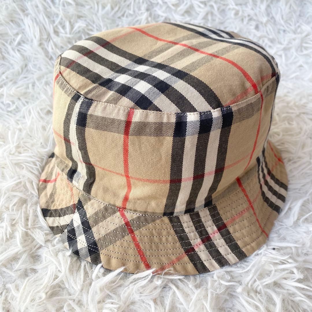 【sho_・美品】バーバリー リバーシブル バケットハット ノバチェック