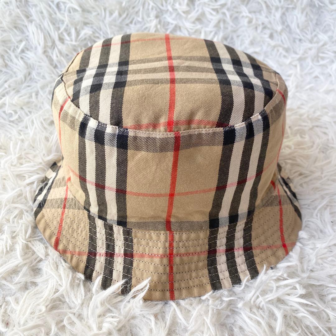 【sho_・美品】バーバリー リバーシブル バケットハット ノバチェック