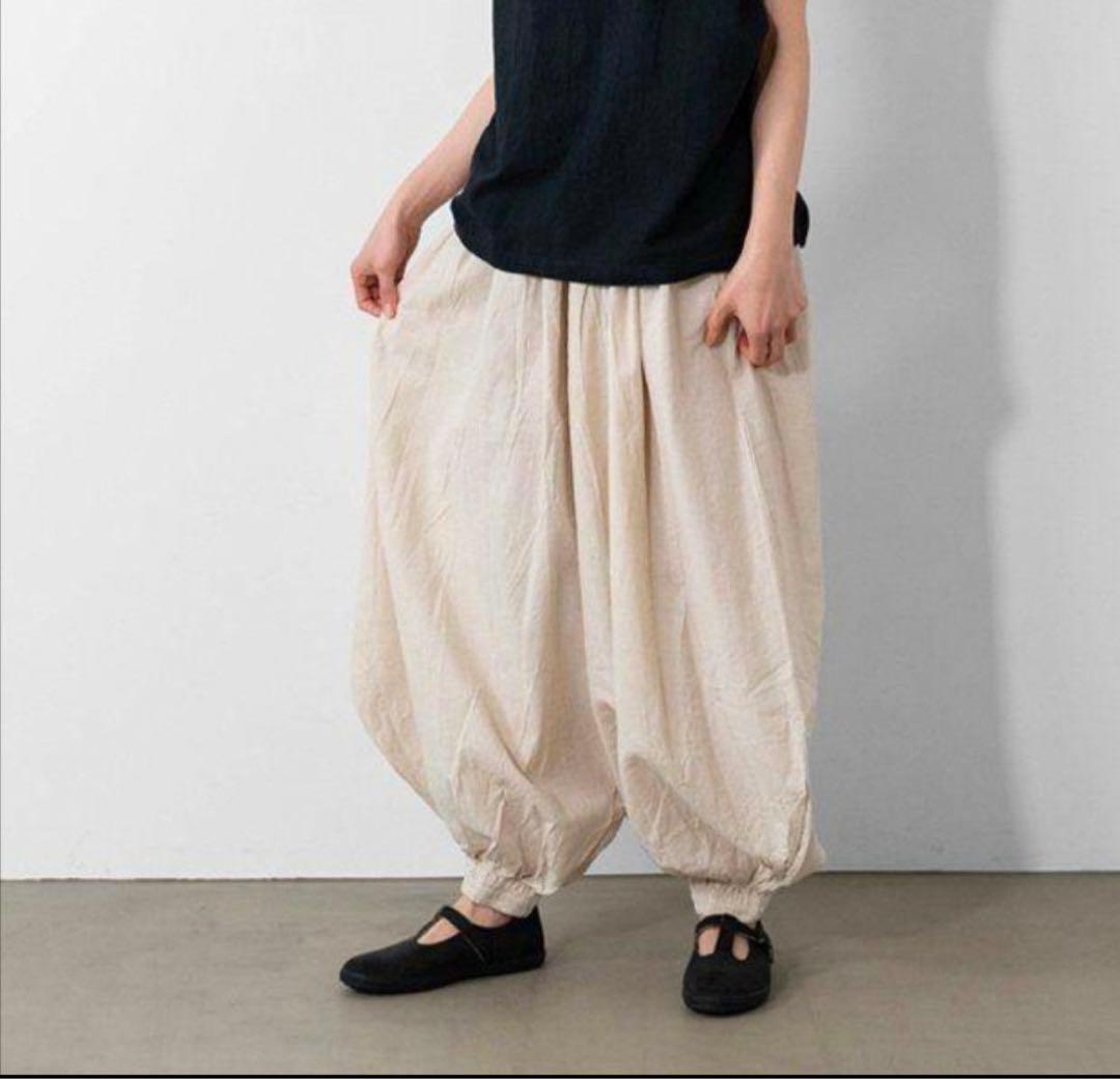 ヂェン先生の日常着 バルーンパンツ アイボリー フリーサイズ　オフホワイト