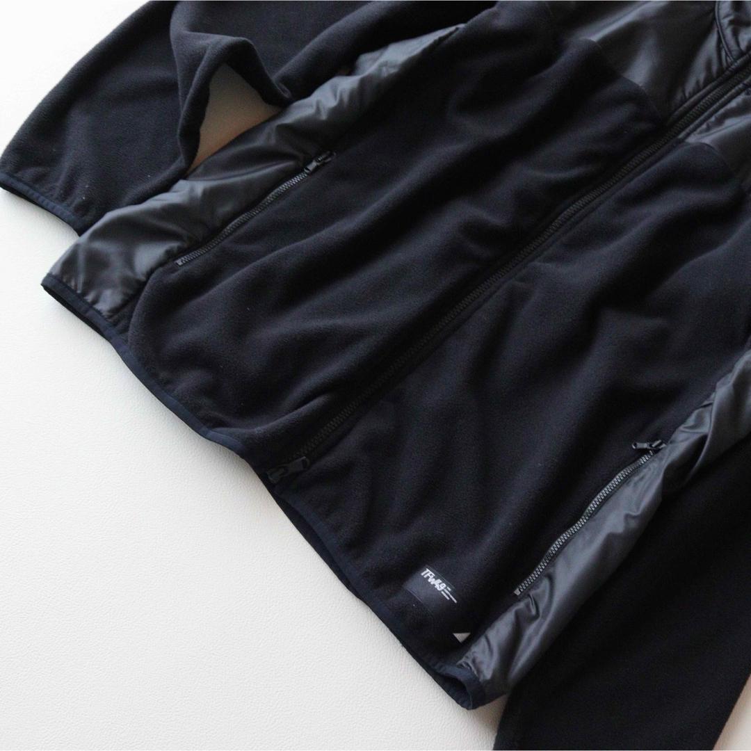 5394【美品】TFW49ジップアップジャケット 切り替えデザイン ブラック