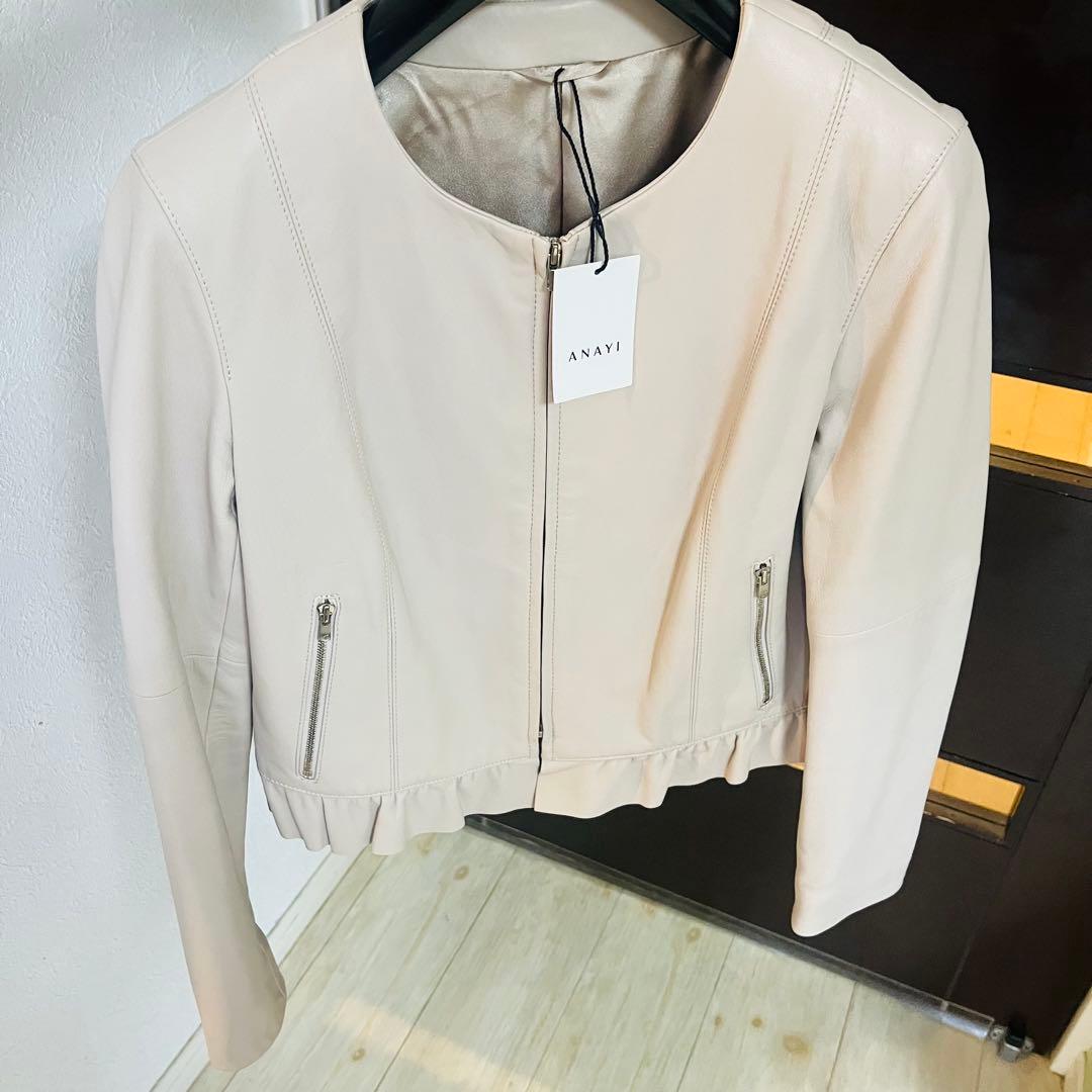 新品☆ ANAYI ラムレザークルー　ジャケット/セオリー、23区、ロペ