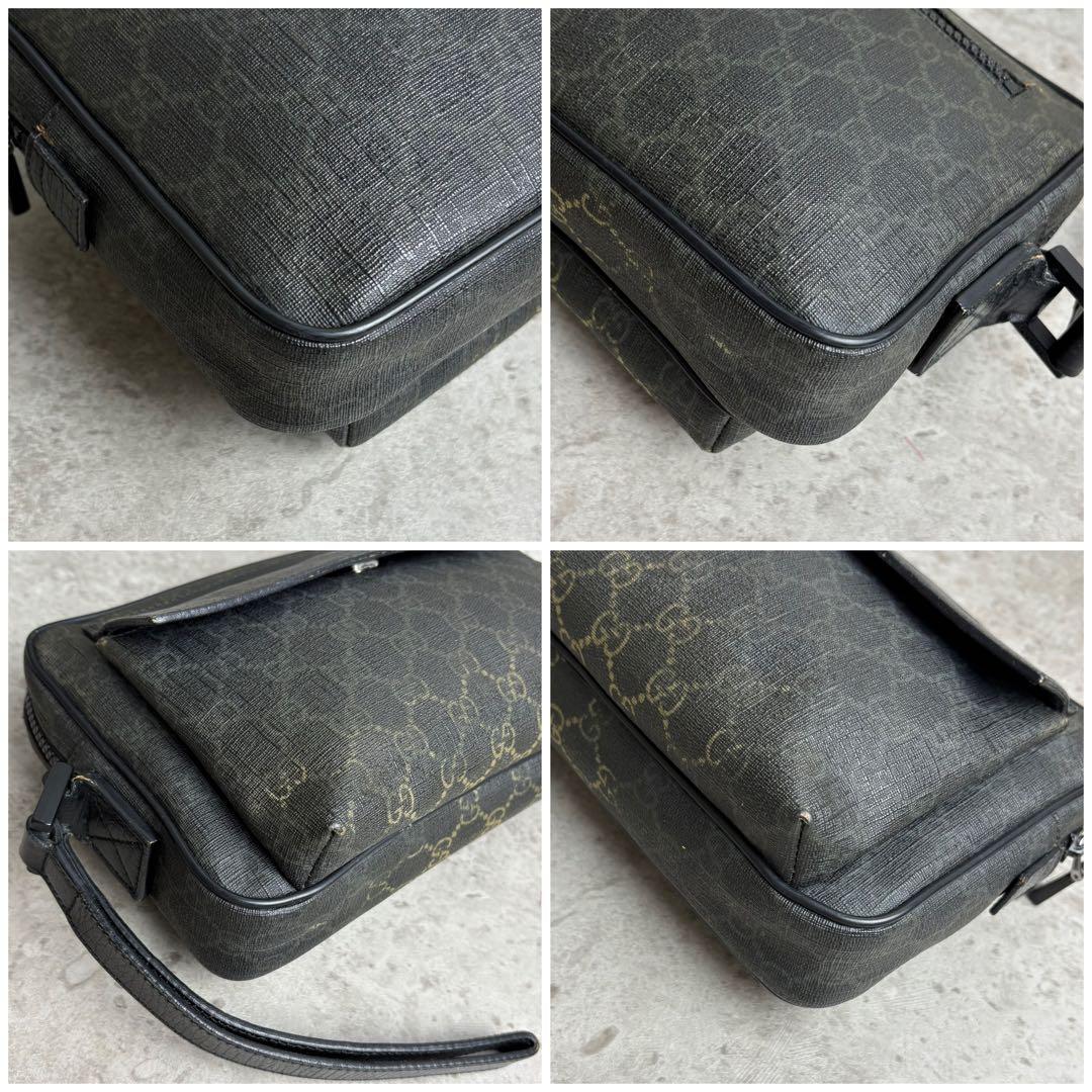 ✨格安✨ グッチ ハンドバッグ 小物入れ フラップ GGスプリーム 黒色