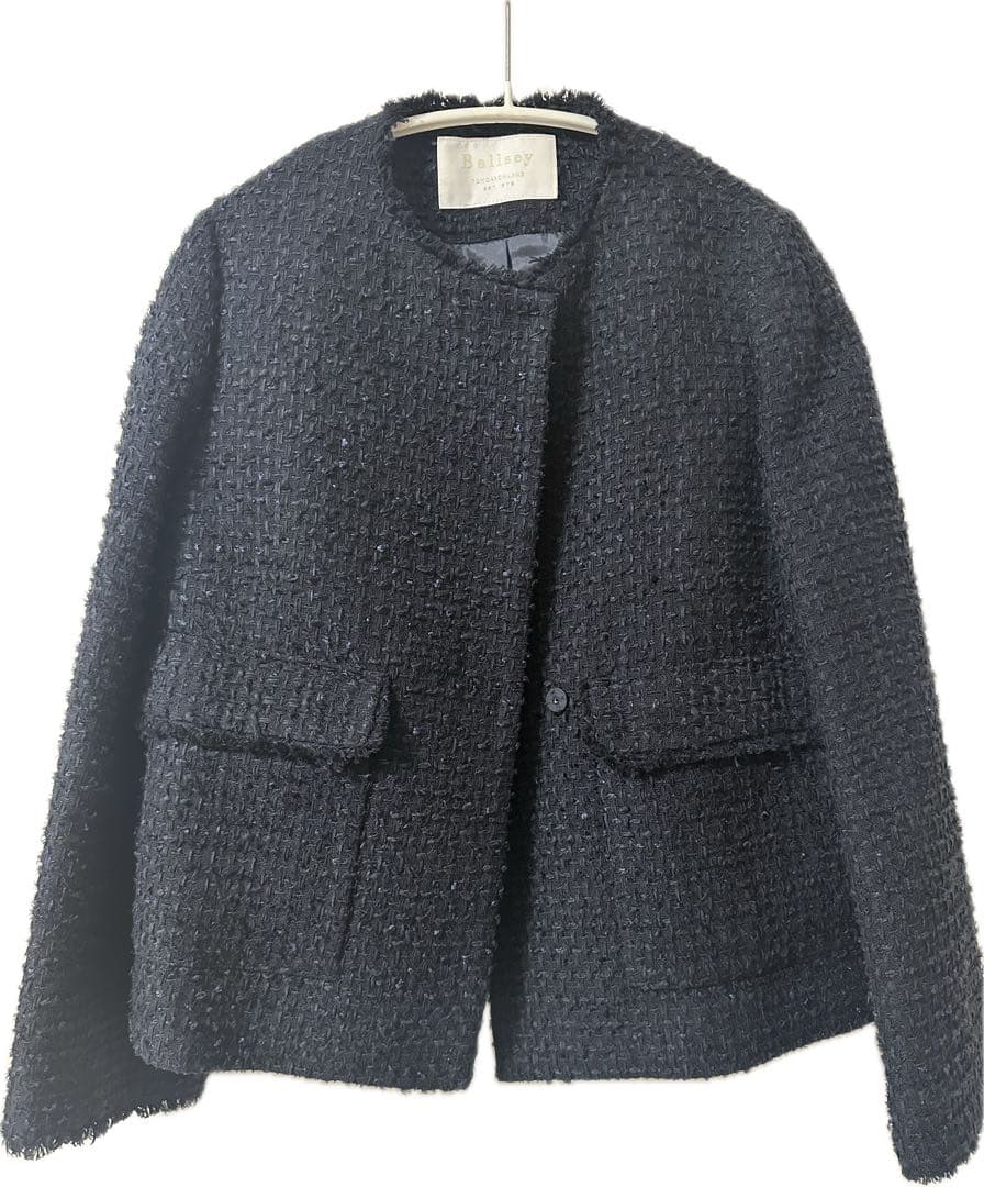 TOMORROWLAND Ballsey ノーカラージャケット ネイビー 卒入学