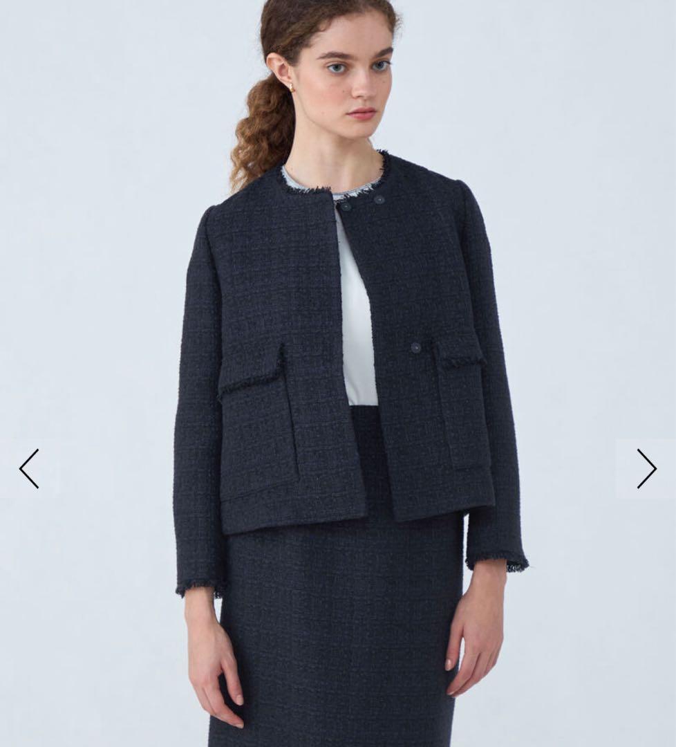 TOMORROWLAND Ballsey ノーカラージャケット ネイビー 卒入学