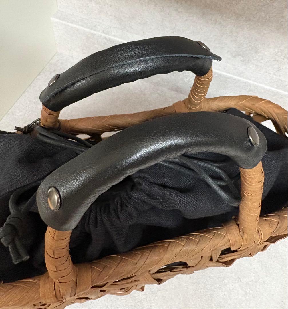 かごや 山葡萄かごバッグ　巾着袋付き