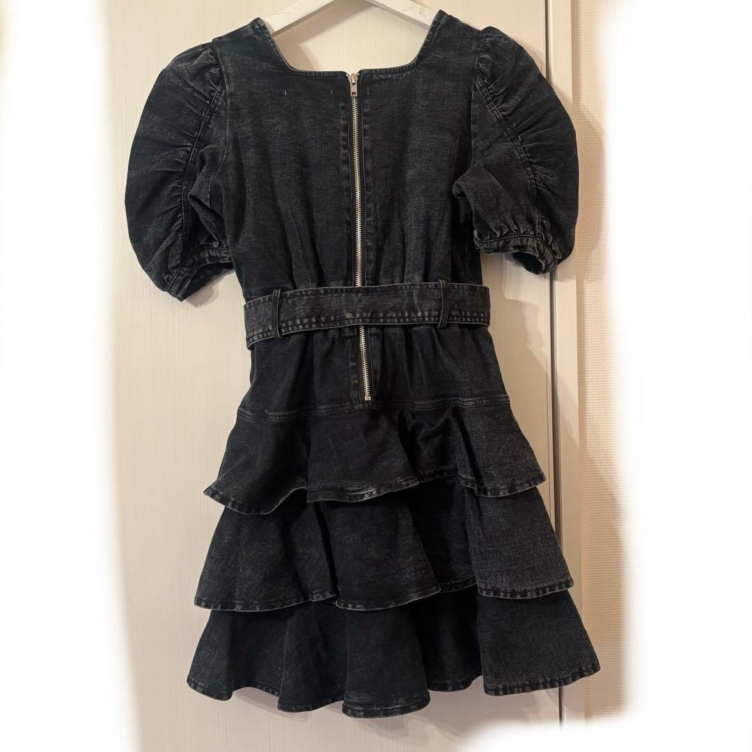 pium ティアードフリルミニワンピース ブラック