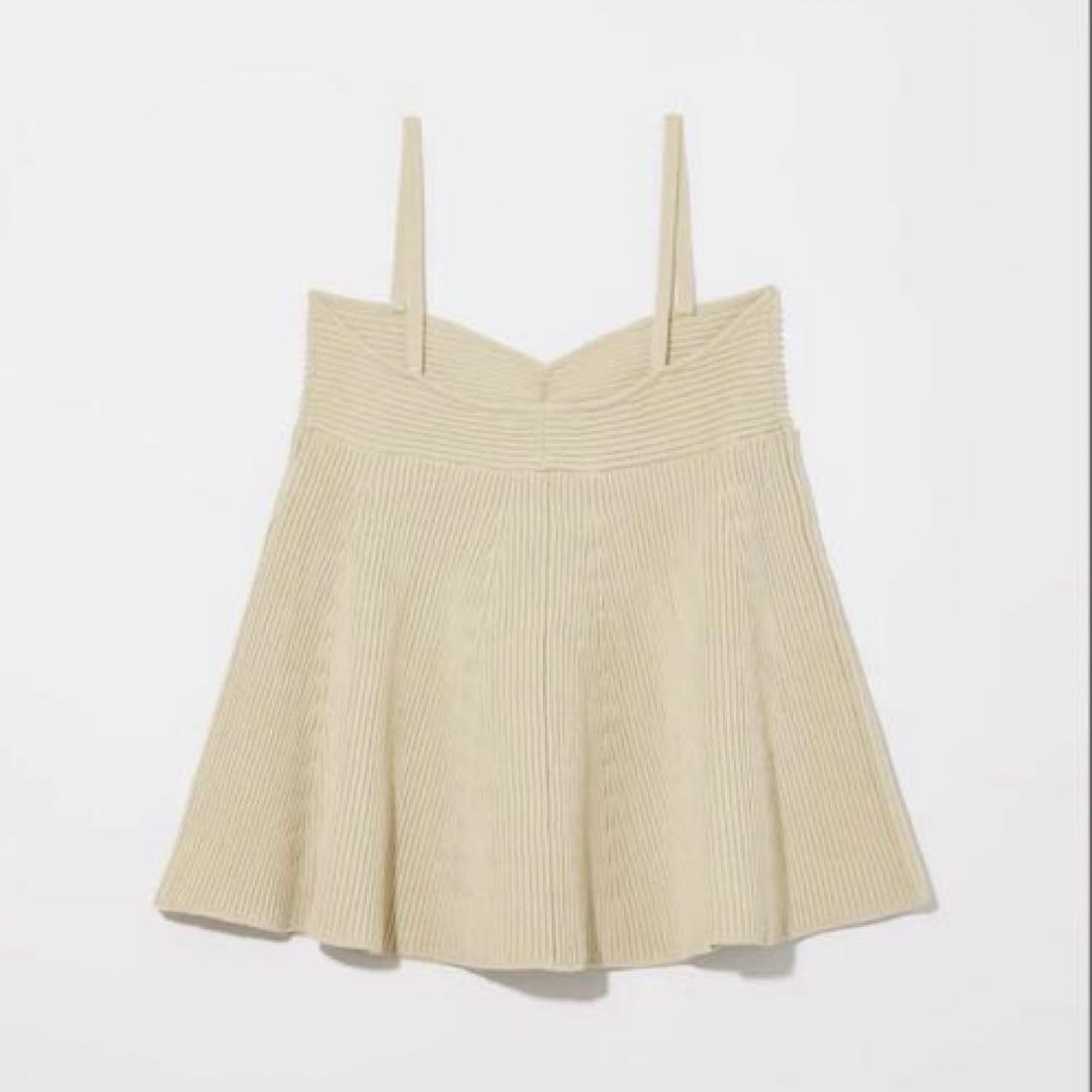 トップス eaphi RIB KNIT BUSTIER beige