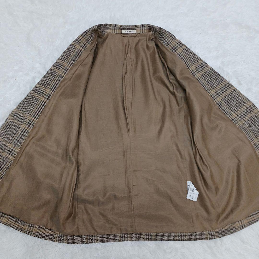 ✨菊池風磨着用✨未使用級✨オーラリー　ウールサージチェック ジャケット　3