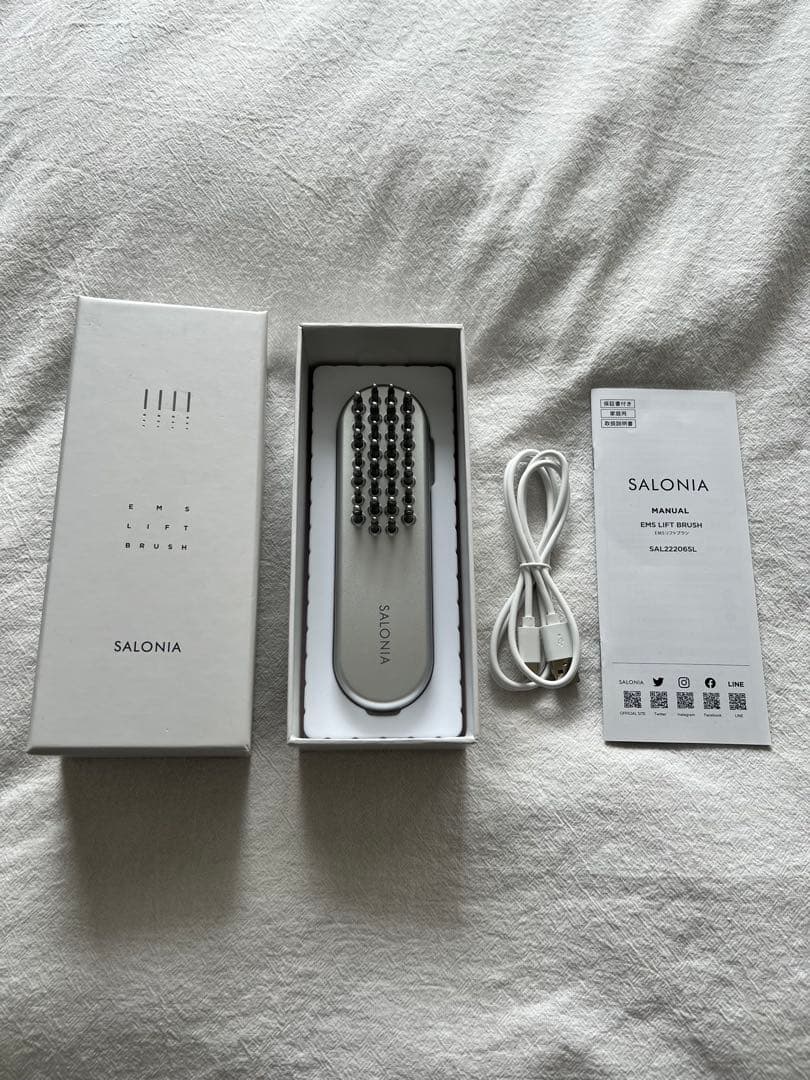【 美品 】 SALONIA EMS LIFT BRUSH シルバー