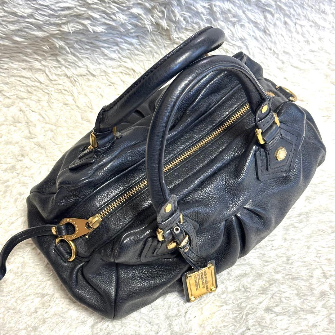 マークバイマークジェイコブス 2way ハンドバッグ レザー ブラック y2k