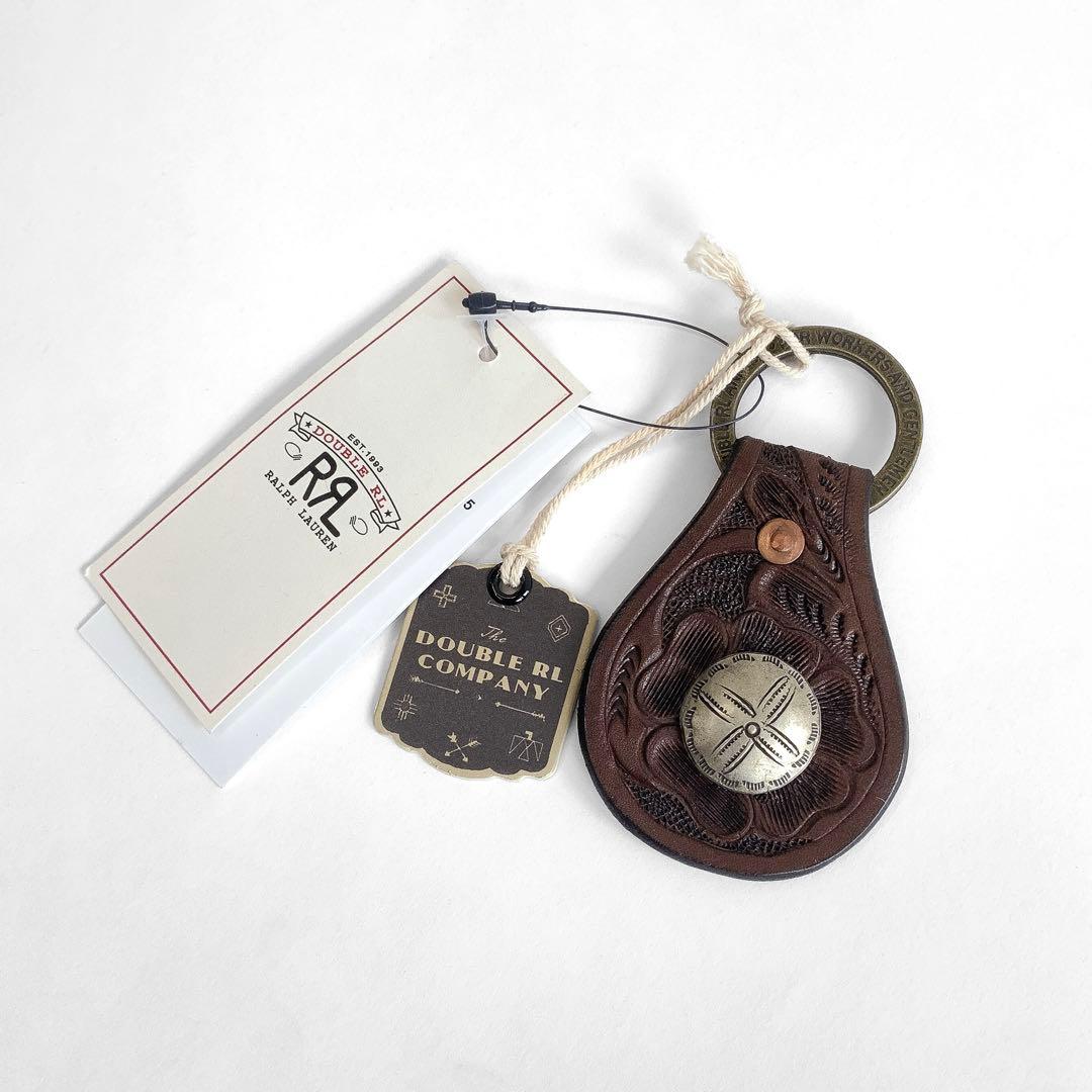 新品 RRL ダブルアールエル ツールドレザー コンチョ キーフォブ キーリング