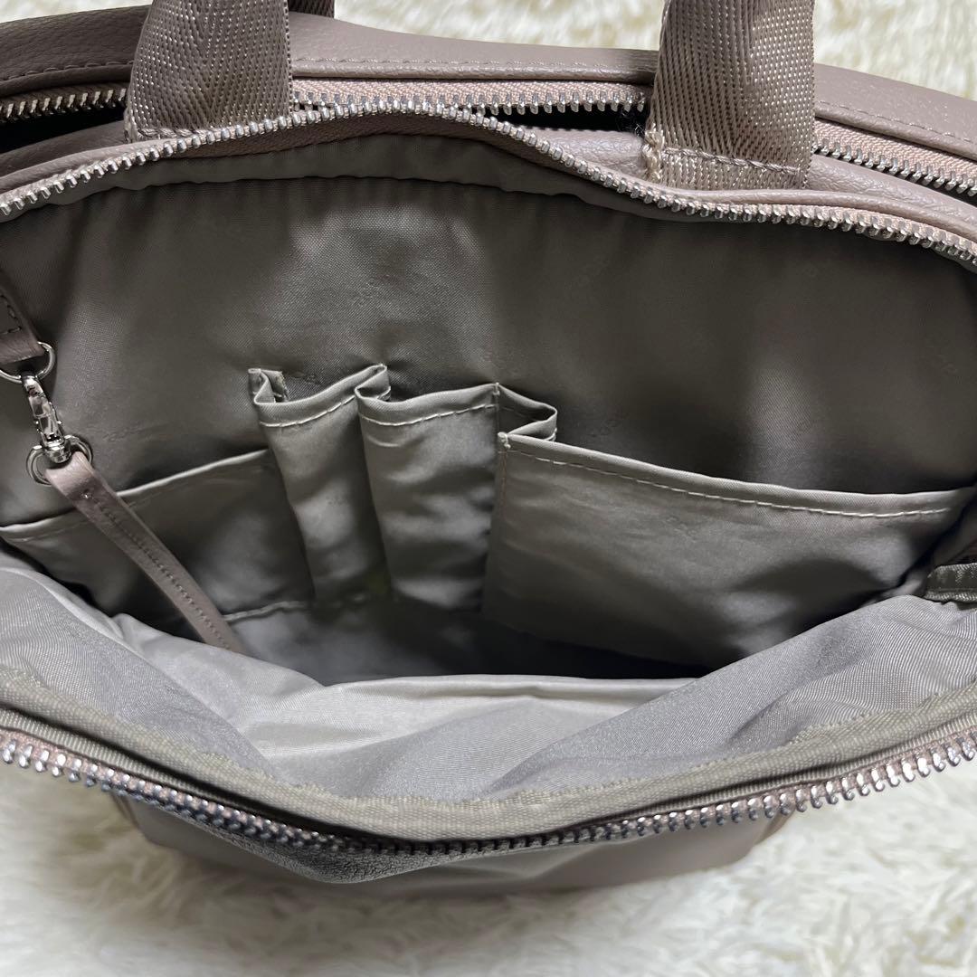 【美品】ace. ビジネスバッグ スリファム グレージュ