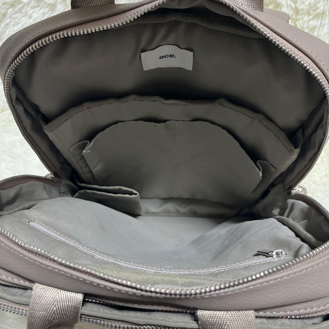 【美品】ace. ビジネスバッグ スリファム グレージュ