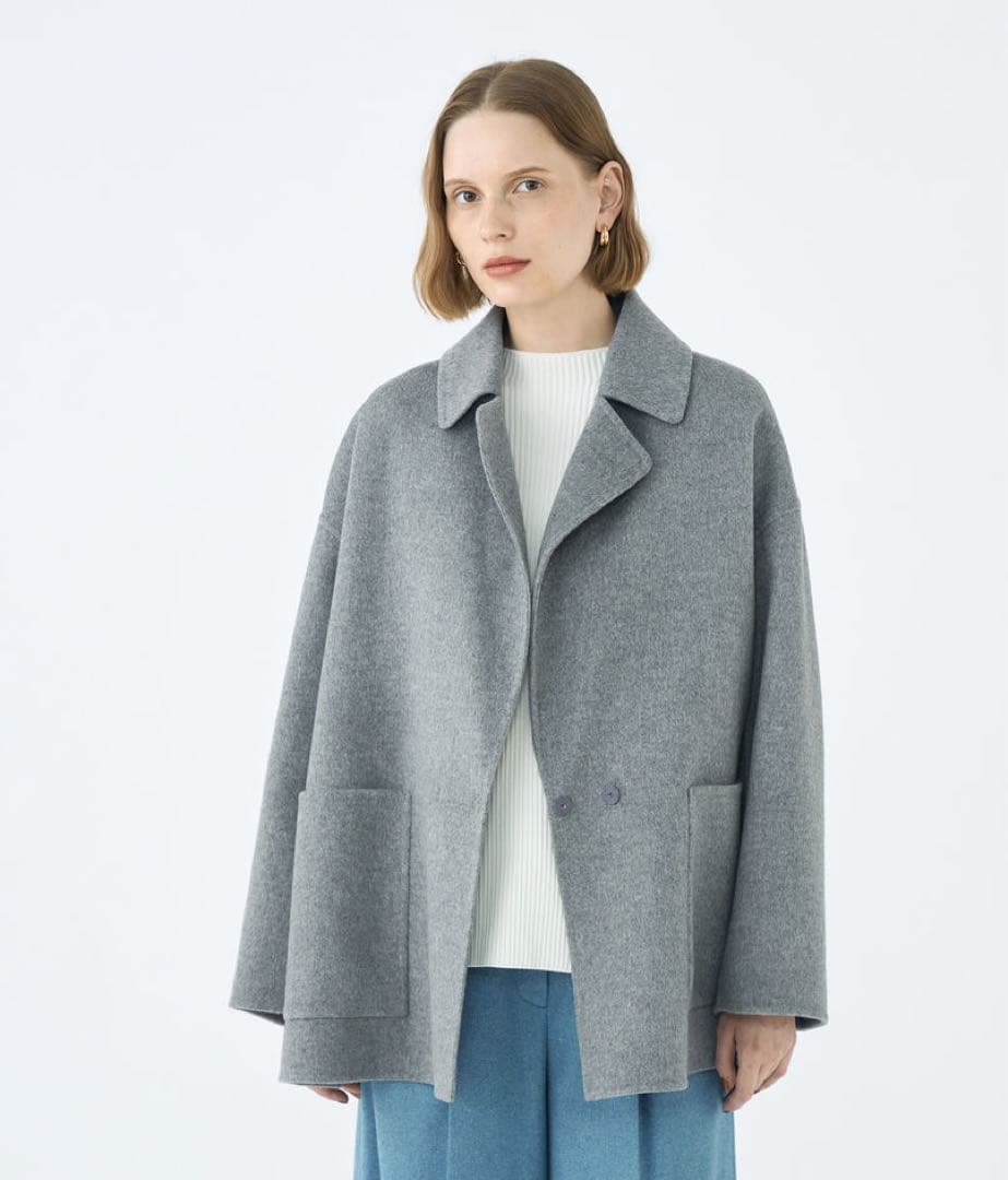 【美品】Ballsey＊プレミアムウールリバー オープンカラーショートコート