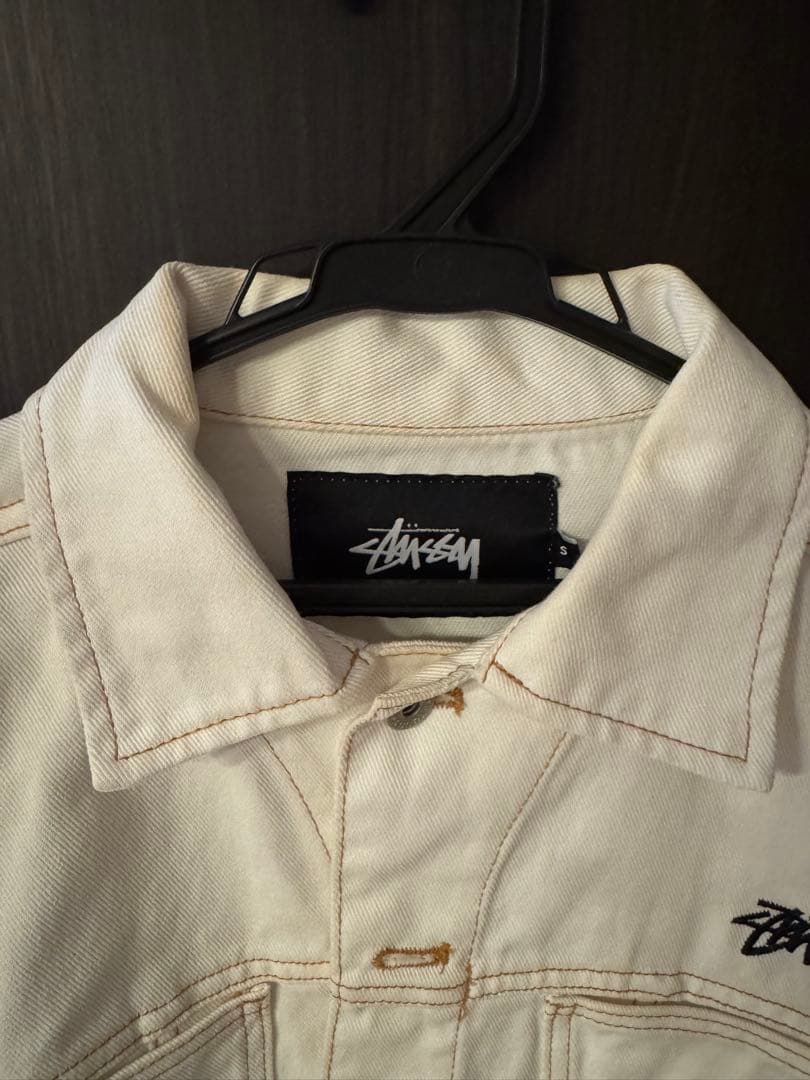 Stussy ホワイト デニムジャケット　レア