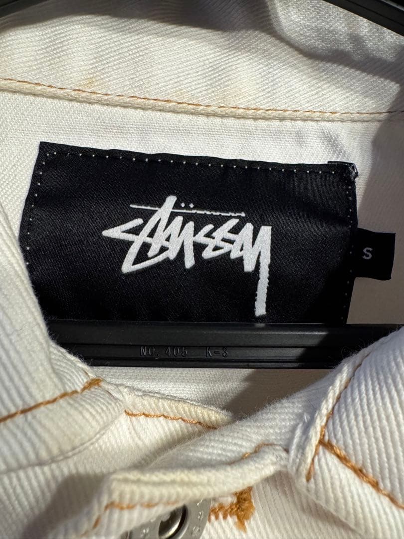 Stussy ホワイト デニムジャケット　レア