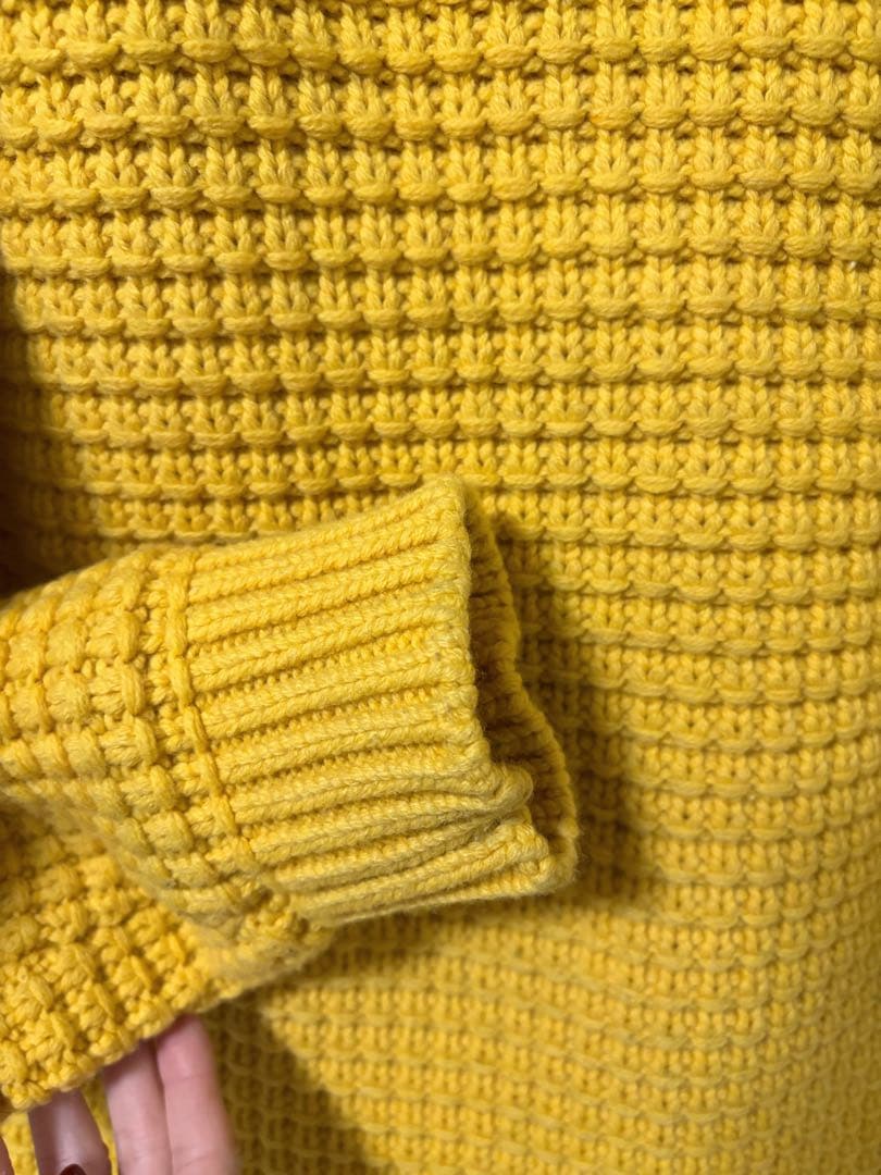 【希少】✨美品✨Bark バーク ニットダッフルコート　アウター　イエロー