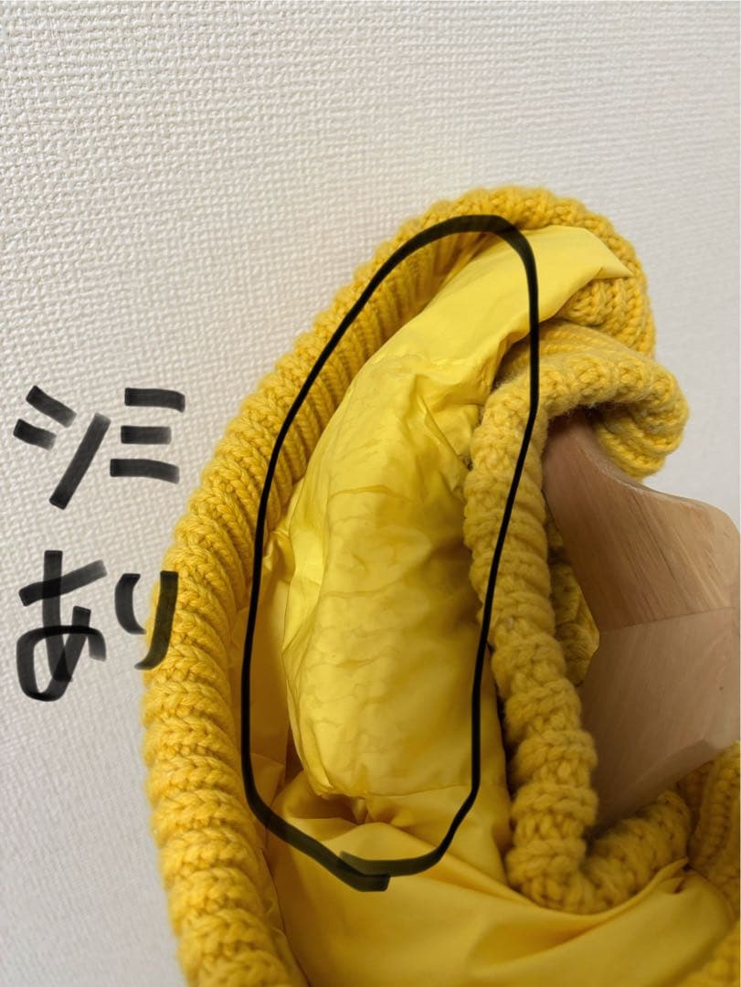 【希少】✨美品✨Bark バーク ニットダッフルコート　アウター　イエロー