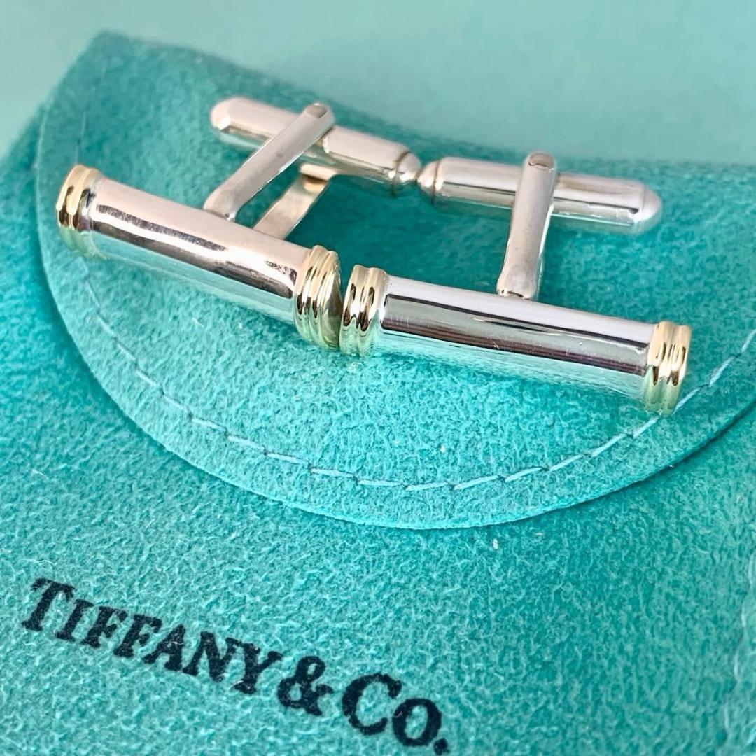 オールドティファニー 750 925 コンビ カフス QR6e