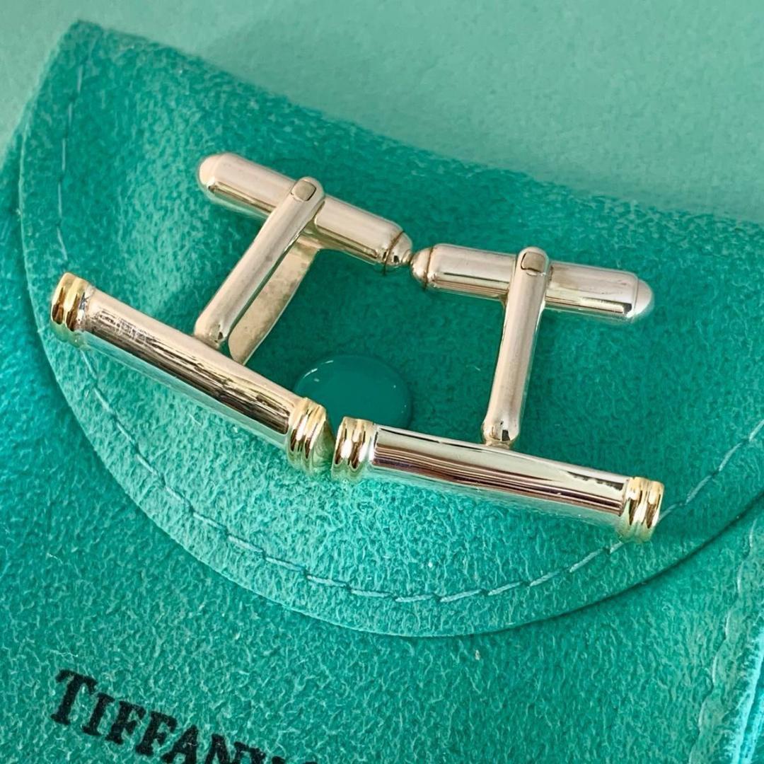 オールドティファニー 750 925 コンビ カフス QR6e