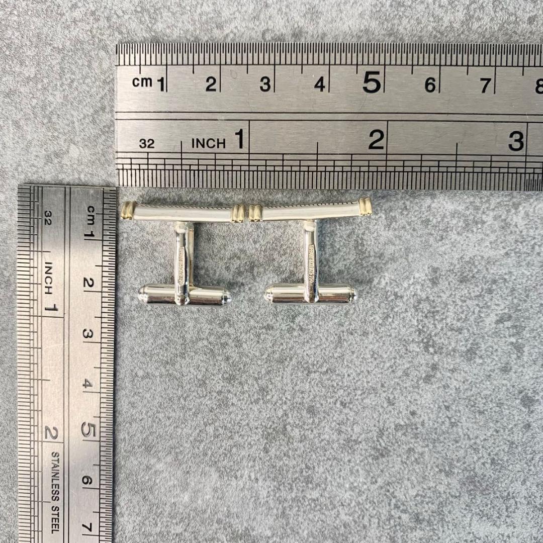 オールドティファニー 750 925 コンビ カフス QR6e