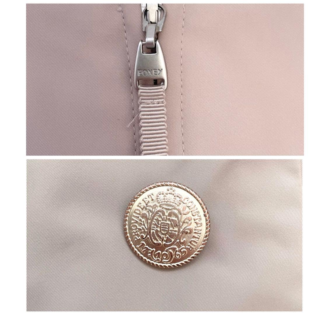 バニラ☆フォクシー ひざ丈ワンピース フレア 金ボタン ノースリーブ 40