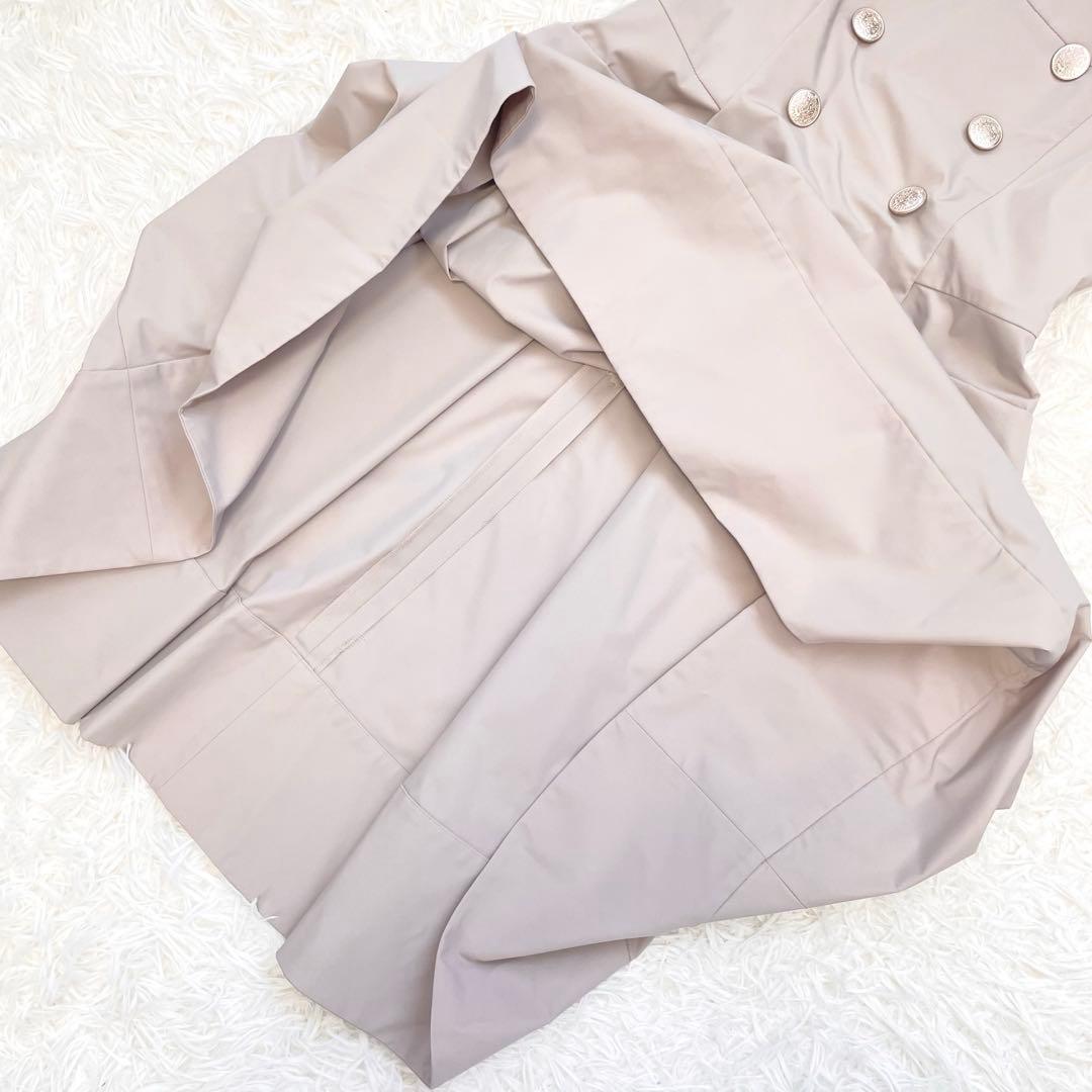 バニラ☆フォクシー ひざ丈ワンピース フレア 金ボタン ノースリーブ 40