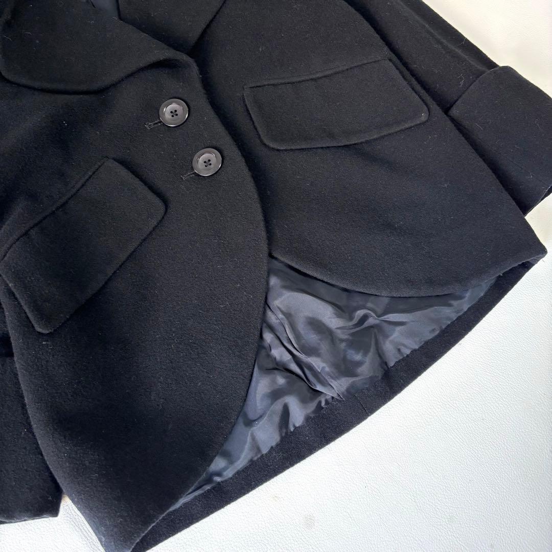 【希少デザイン】クロエ ウールコート ピーコート ジャケット ブラック 40
