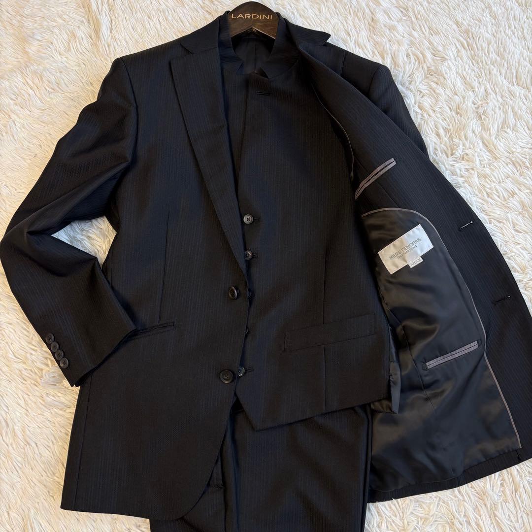 (美品) メンズティノラス マオカラー スリーピース セットアップ スーツ